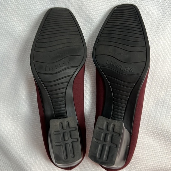 ~3 for $20~ Lizflex maroon pumps chunky heel - Picture 6 of 7